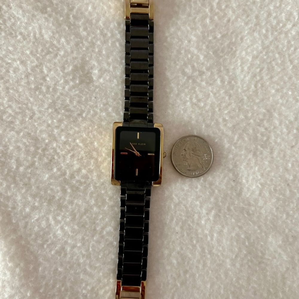 Anne Klein Ceramic Band Rectangular Face Watch, N… - image 3